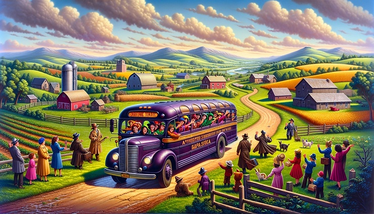 Riddlesbrood bus on the move