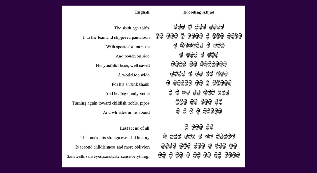 manuscript containing translations of an ancient thespians' language