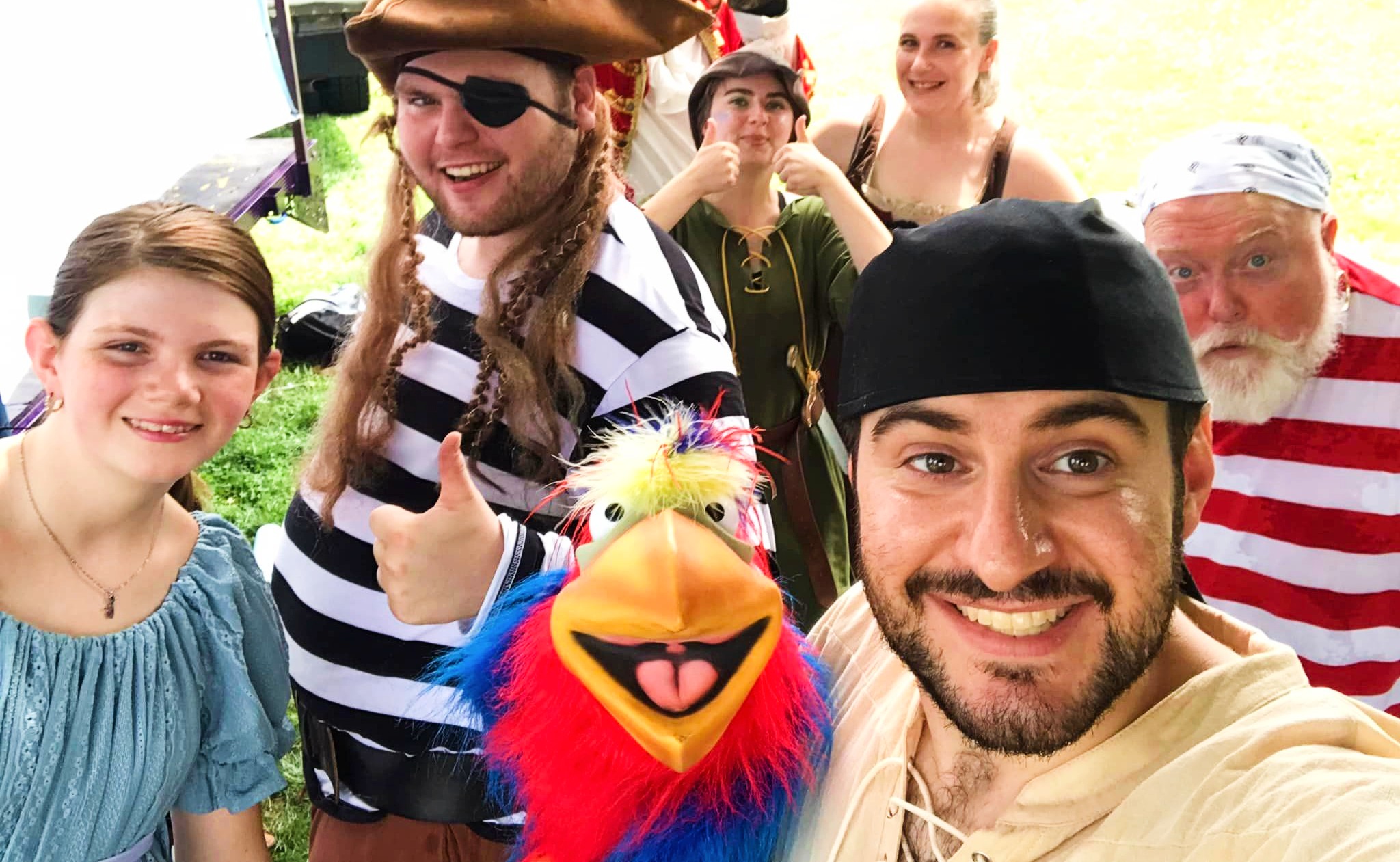 A fun-filled theatrical performance with kids joining the actors on stage at a PA summer camp