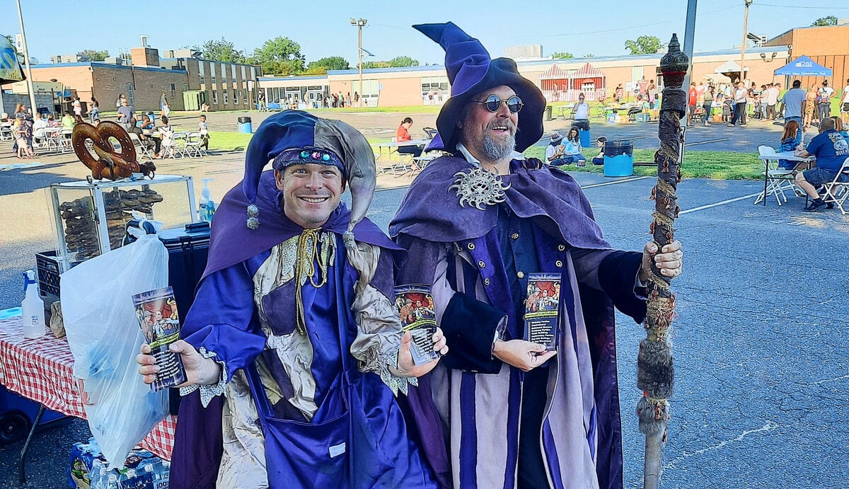 Clyde and Nyx with Flyers