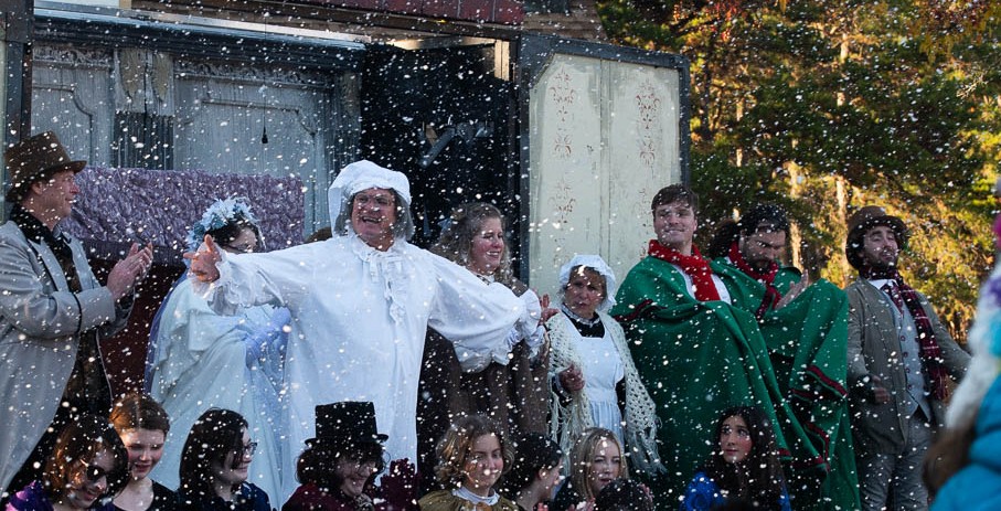 Costumed actors at Dickens Fest Historic Smithville portraying Victorian characters