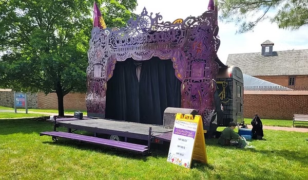 A professional touring performance bringing energy and excitement to an outdoor audience.