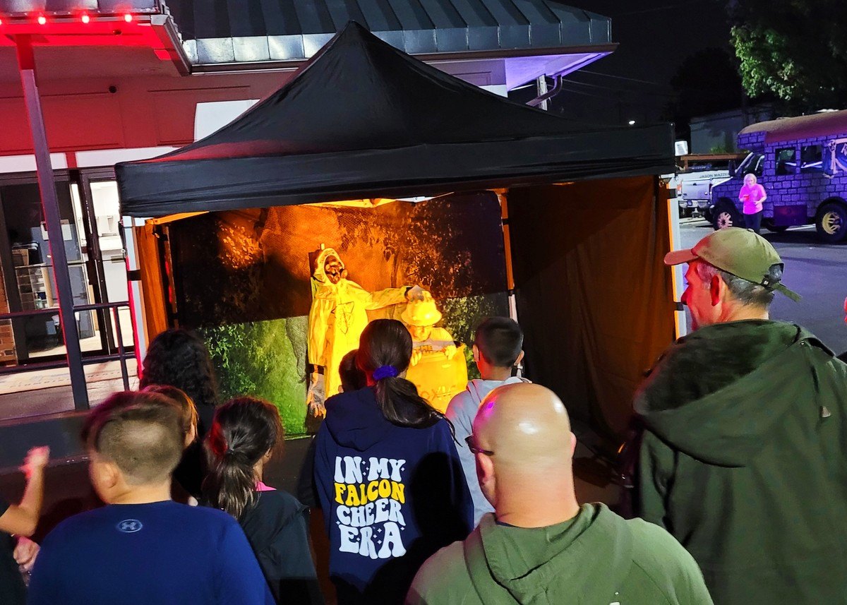 Halloween haunt on the move with ghostly figures and a sinister ambiance