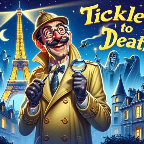 Audience solving clues in a Paris-inspired murder mystery performance